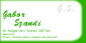 gabor szandi business card